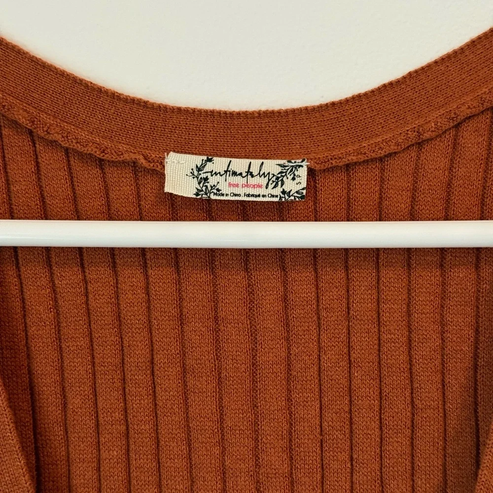 Intimately By Free People Saturday Morning Crop Top - Rust - Size S - Picture 4 of 5